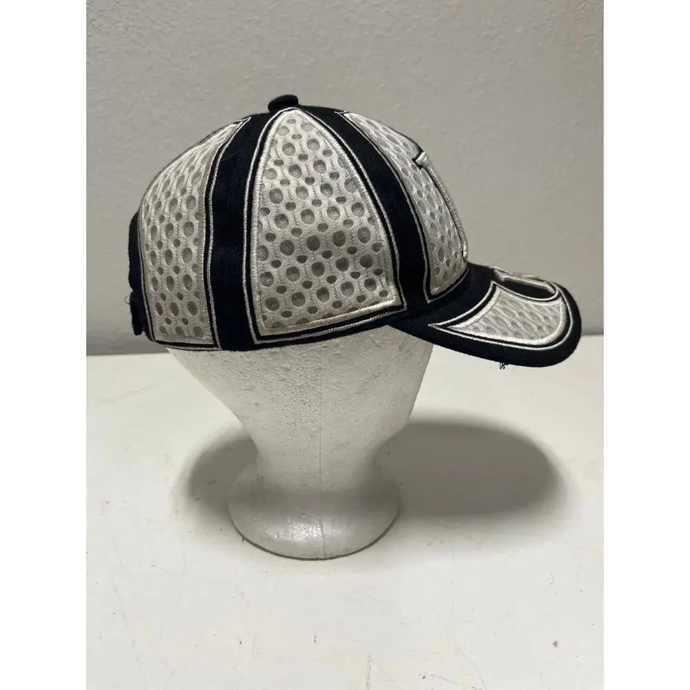 K Kansas City Hunter Adjustable Baseball Cap Hat Rare Mesh Design White&Black